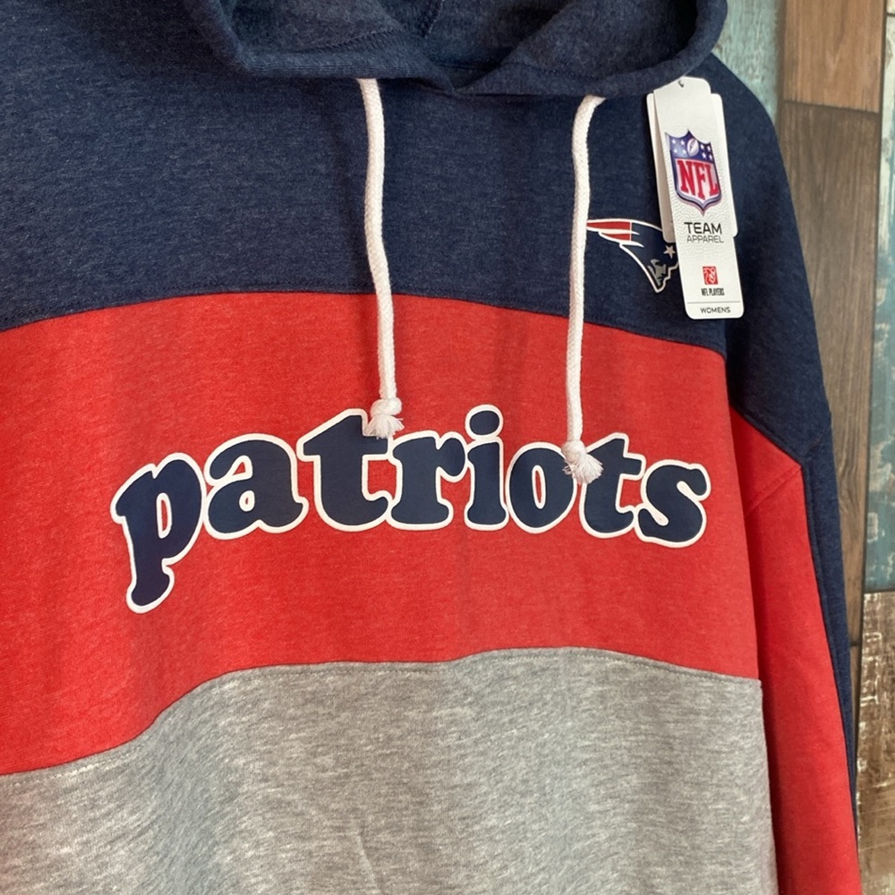 Patriots small cozy high low hoodie sweatshirt - Picture 10 of 16